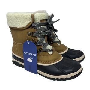 JBU Jambu Lizzy Waterproof Faux Fur Duck Boots Rain Snow 6
